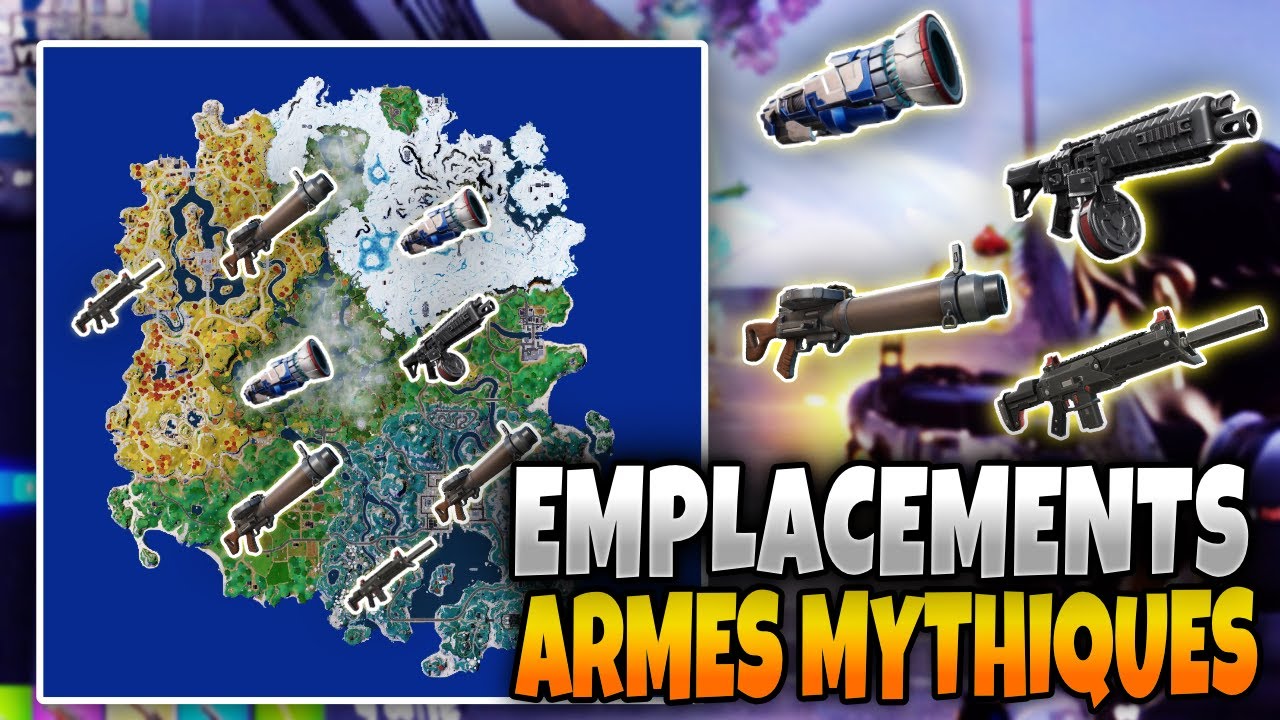 Tous Les EMPLACEMENTS Des ARMES MYTHIQUES Sur Fortnite Saison 3 - YouTube