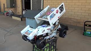 My Quarterscale Sprintcar Finished! - Up close look + Startup!