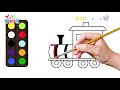 5個趣味填色圖案！認識顏色coloring for kids｜painting｜coloring｜drawing｜art｜【畫畫魔法】yoyo點點名｜著色畫兒童節目