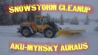 Aku-Myrskyn jälkeinen auraus!! Plowing after snowstorm!!