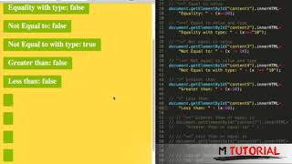 Tutorial JavaScript for beginners #10 Comparison and Logical Operators # M Tutorial