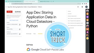 App Dev: Storing Application Data in Cloud Datastore - Python || #qwiklabs || #GSP184 || @quick_lab