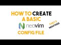 Creating a Basic Neovim Config File - Part 3 - Plugins -- NERDTree