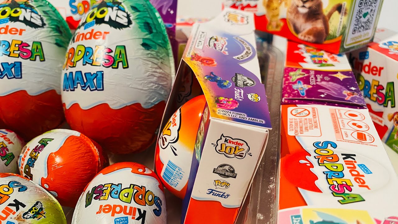 Compilation Maxi Kinder Surprise Asmr Unboxing Youtube