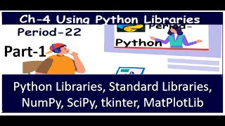 Python Libraries and Module- Standard Libraries, NumPy, SciPy, tkinter, MatPlotLib