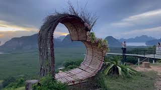 James Bond, famous Thai Islands. Sunrise at Samet Nangshe Viewpoint. Phang Nga Bay. Nature, Thailand