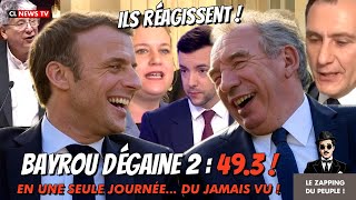 Bayrou dégaine 2 : 49.3 en une seule journée, du jamais vu ! Les opposants réagissent !