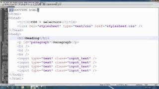 CSS Tutorial 2 - selectors