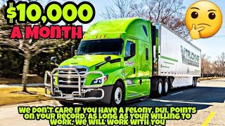 Our Top Company Drivers Make $10,000 A Month & Our Top Owner Operators Make $40,000 A Month