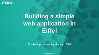 Building a simple web application using Eiffel