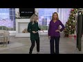 h by halston knit top with chiffon blouson sleeves on qvc