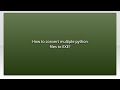 How to convert multiple python files to EXE?