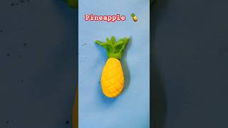Easy Pineapple clay craft for kids #trending #satisfying #viral #shorts #short #