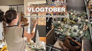 VLOGTOBER DAY 17 | HOMESENSE CHRISTMAS DECOR 2024 HAUL