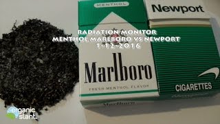 Radiation monitor Marlboro vs Newport menthol cigarettes 1-12-2016 | Organic Slant