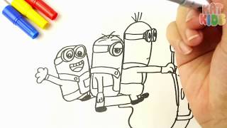 Despicable me 3 movie - How to draw 3 Minions Despicable me 3 movie | Kat Kids