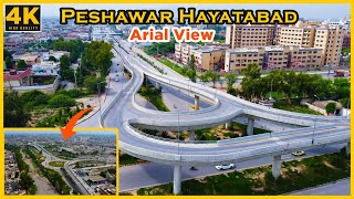 Peshawar Hayatabad Phase 3 Chowk \u0026 Karkhano Market Road 4K Arial View