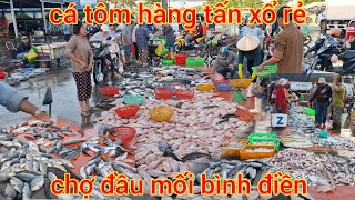 chủ nhật hàng tấn cá tôm xổ rẻ bất ngờ chợ đầu mối bình điền