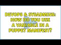 DevOps & SysAdmins: How do you use a variable in a Puppet Manifest? (2 Solutions!!)