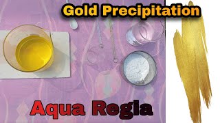 Gold Precipitation From Aqua Regia | Gold Precipitate By Sodium metabisulfite