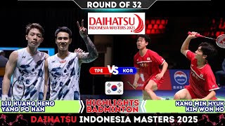 DRAMATIC ! Liu/Yang (TPE) vs Kang/Kim (KOR) | Indonesia Masters 2025 Badminton