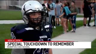 Riverton High School Varsity Football Players Give Team Manager a Lasting Memory