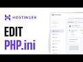 How To Edit php.ini File in Hostinger - EASY Guide (2024)
