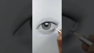 How to draw realistic eye easy tutorial #shorts