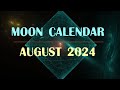 Moon Calendar and a Calendar of Haircuts for AUGUST 2024.