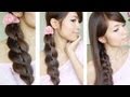 Unique 4 Strand Braid (Braid in Braid) Hairstyles for Medium Long Hair Tutorial