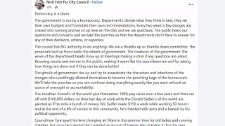 Washington city councilmen react to mayor pro tem resignation