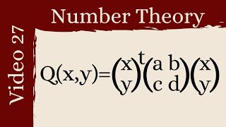 Quadratic Forms -- Number Theory 27