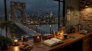 Cozy Jazz Piano by the Rainy City Window π Soft Jazz Music for Study, Work & Creative Flow