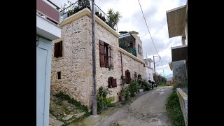 LH-767 AMAZING SPLIT LEVEL STONE VILLAGE HOUSE WITH TERRACE FOR SALE, CRETE