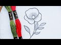 VERY  EASY AND BEAUTIFUL FLOWER HAND EMBROIDERY DESIGN FOR BEGINNERS