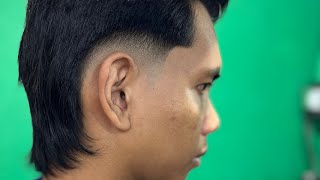 Modern mullet Haircut for Men ( step by step )