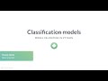 Python Tutorial: Classification models