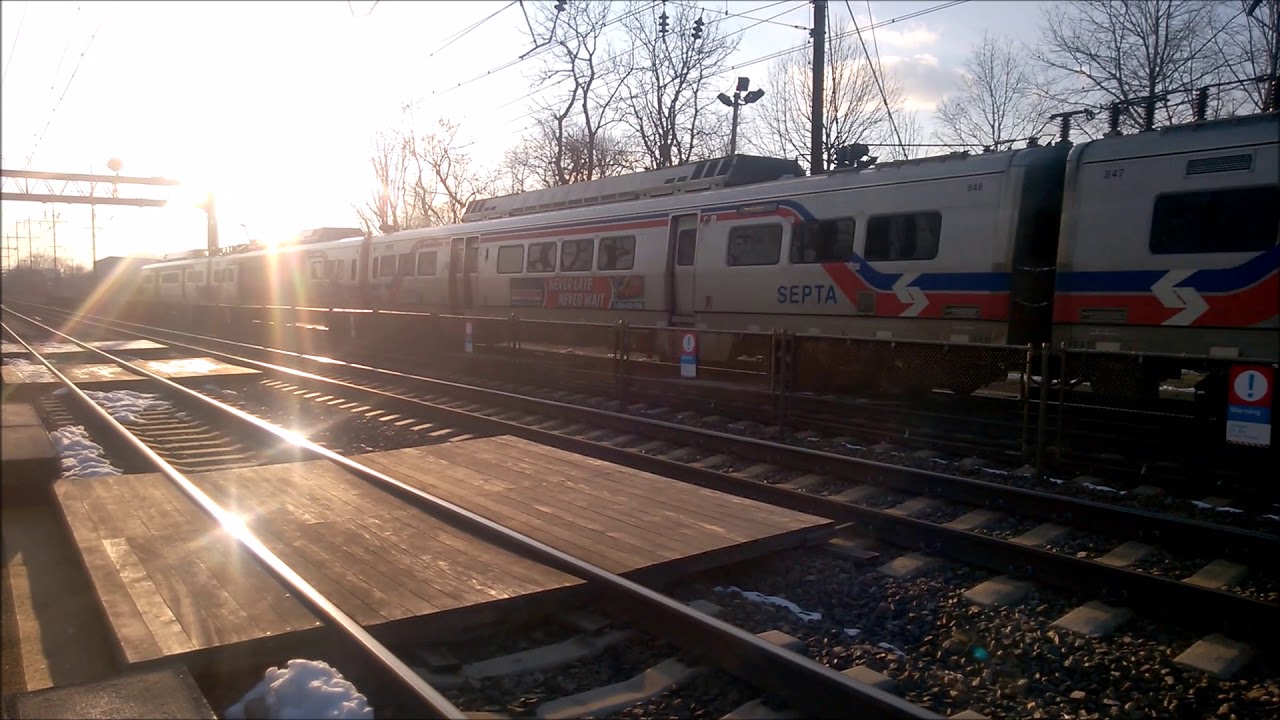 SEPTA Bonus Clip: Silverliner V Departs Glenolden! - YouTube