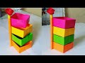 Origami Box Storage|DIY 4 Layer Rotating Box|[Angie Art and Crafts]