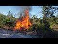 land clearing brush fire