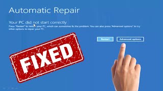 how to fix automatic repair loop in Windows 10 or startup repair couldn’t repair your pc 2021