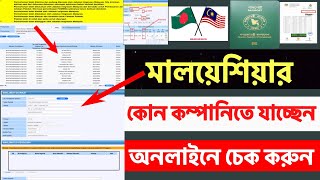 মালয়েশিয়াতে কোন কম্পানিতে যাচ্ছেন অনলাইনে চেক করুন ॥ Malaysia Company Check online ॥ Tech Naim 100k