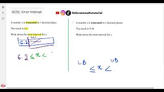 GCSE Higher: Error Interval when truncating