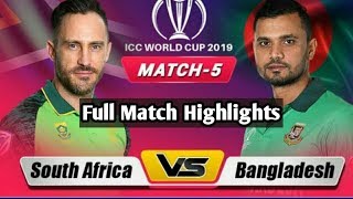 South Africa vs Bangladesh | ICC Cricket World Cup 2019 - full Match Highlights