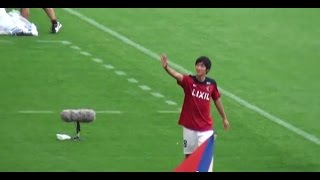 2014J1第25節 仙台0-1鹿島 土居聖真試合後の挨拶