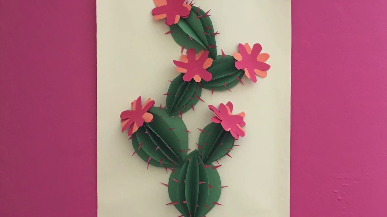 Diy Cactus Wall Decor Youtube