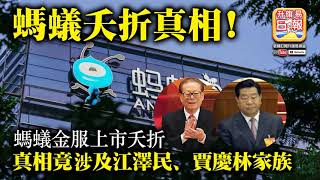 2.19 【螞蟻夭折真相！】螞蟻金服上市夭折，真相竟涉及江澤民、賈慶林家族！