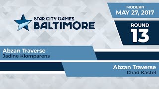 SCGBALT: Round 13 - Jadine Klomparens vs Chad Kastel | Modern