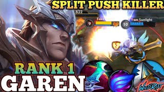 GAREN AMAZING SPLIT PUSH MECHANIC! TOPLANE MVP PLAY- TOP 1 GLOBAL GAREN BY I am Sunlight - WILD RIFT