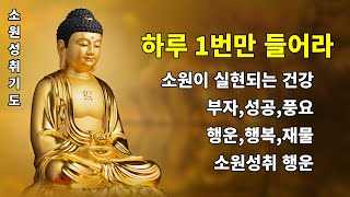 하루 1번만 들어라! 소원이 실현되는 건강,부자,성공,풍요,행운,행복,재물,소원성취 행운 🙏 천수경 반야심경 신묘장구대다라니 영인스님